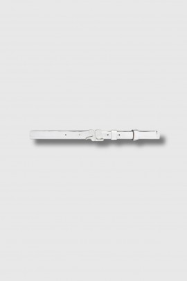 Ceinture AC en cuir argenté