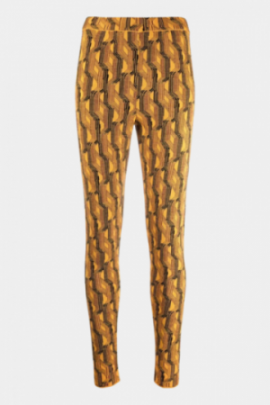 Patterned high-waist leggings